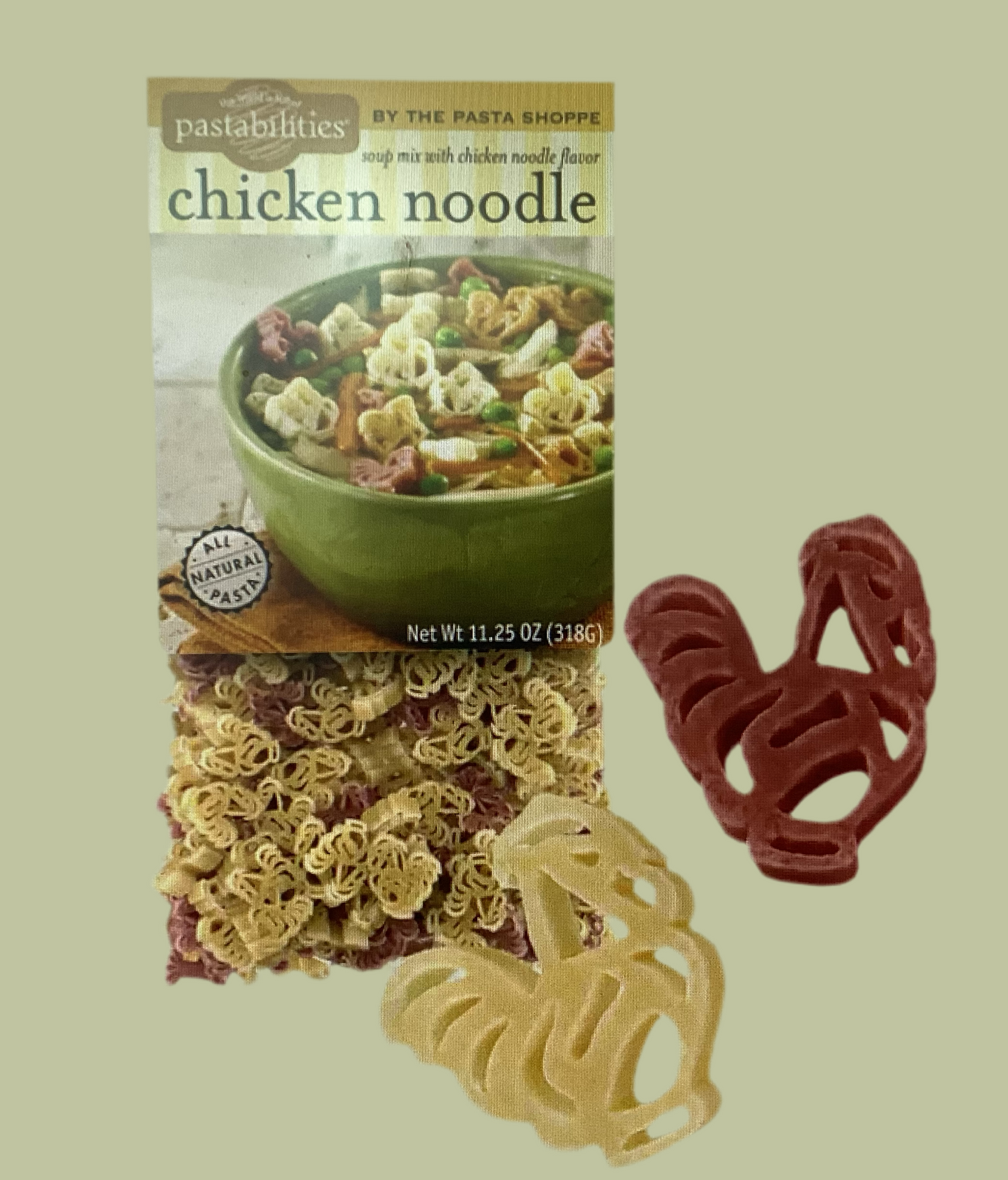 Chicken noodle pasta with soup mix.