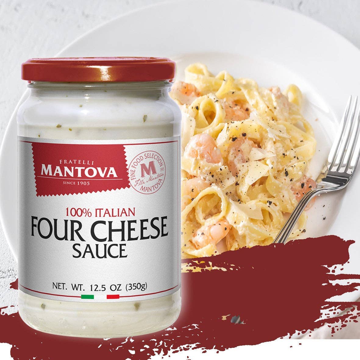 Mantova Four Cheese Sauce, 12.5 oz